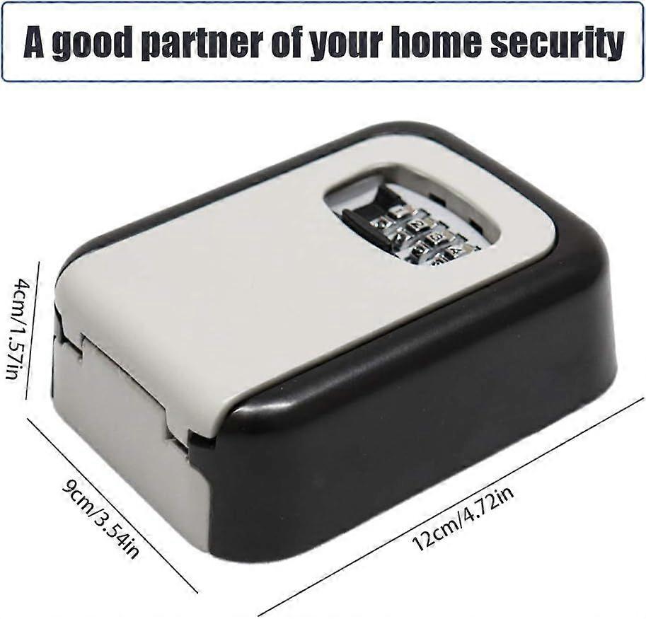 Key Safe Box Combination Lock Key Safe Secure Storage with 4 Digit Numeric Code Key Safe to Store Your Keys with Fitting Kit V8168