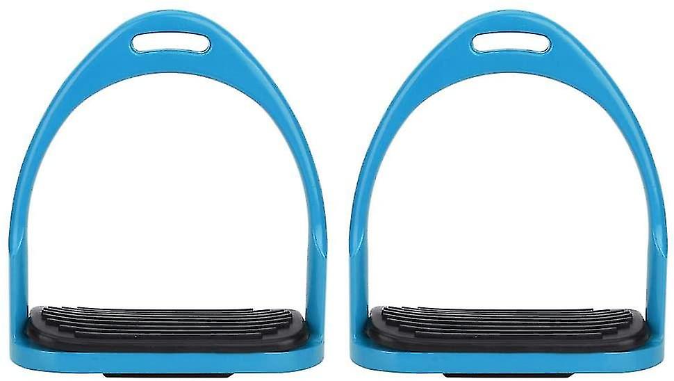 Aluminum Stirrup, Colorful Horse Riding Stirrup Anti-rust Lightweight Equestrian Stirrup (blue)