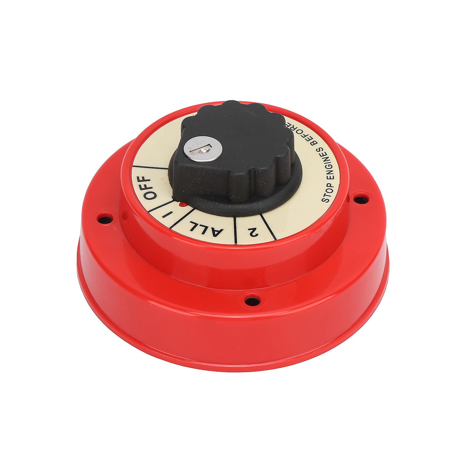 Boat Battery Selector Switch Plastic Metal Panel Yellow 4 Way Medium Duty for Dual Battery
