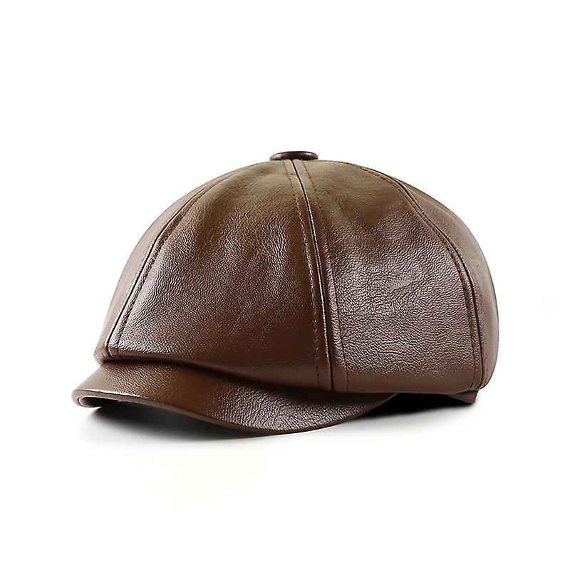 15382 PU Leather Octagonal Hat