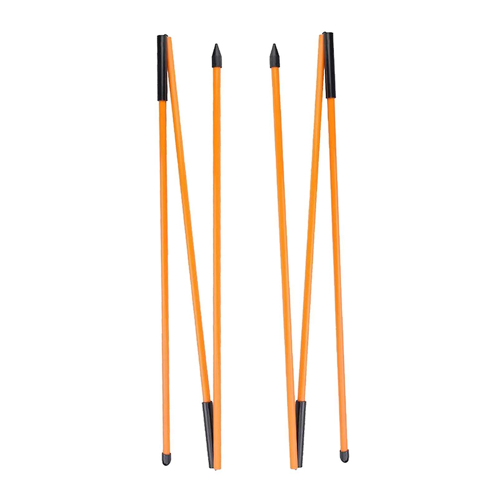 2x Golf Alignment Rods Training Sticks Aids for Posture Corrector Orange