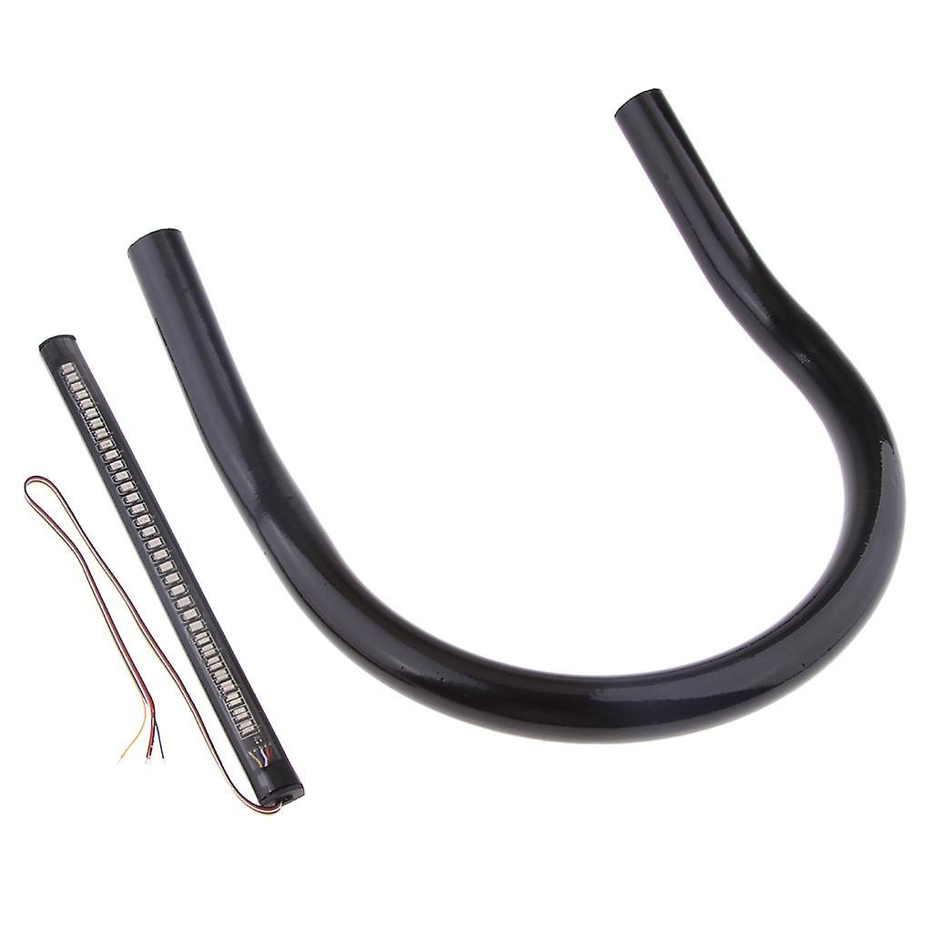 Cafe Racer Seat Frame Hoop Loop End LED Light for Yamaha BMW Upswept 210mm