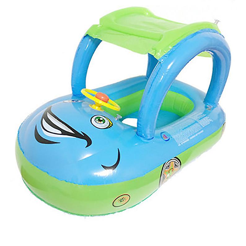 Car Shaped Baby Inflatable Pool Float With Canopy Swim Float
