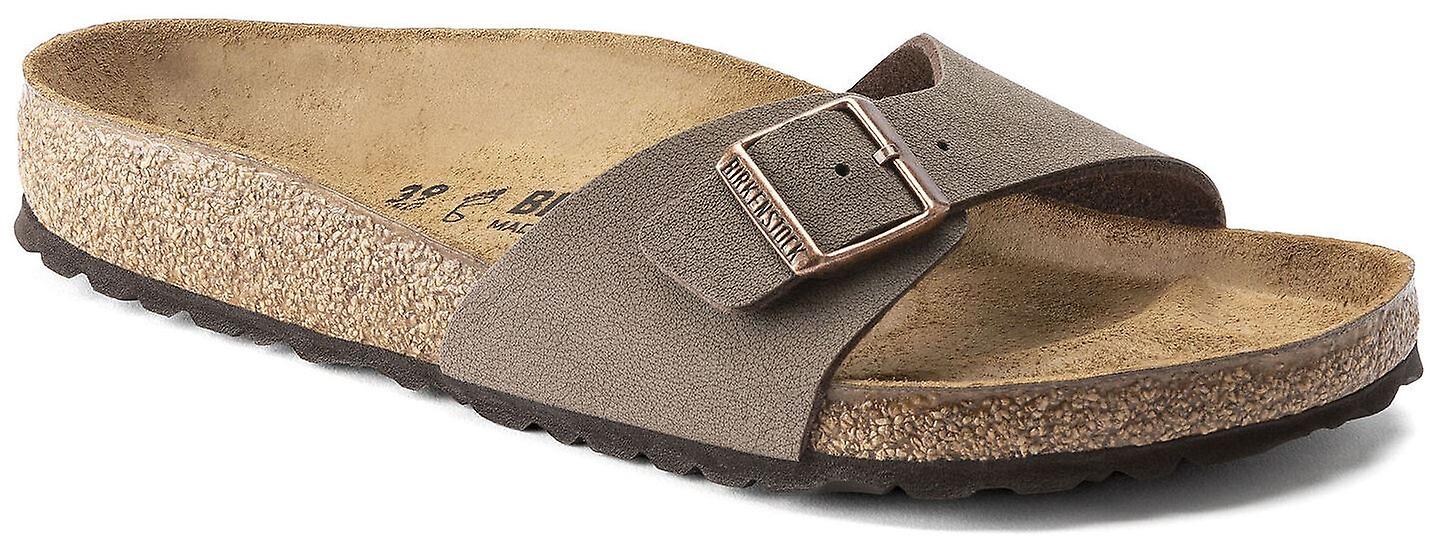 Birkenstock Madrid Mocha Birko Flor Nubuck Narrow Fit Womens Sandals