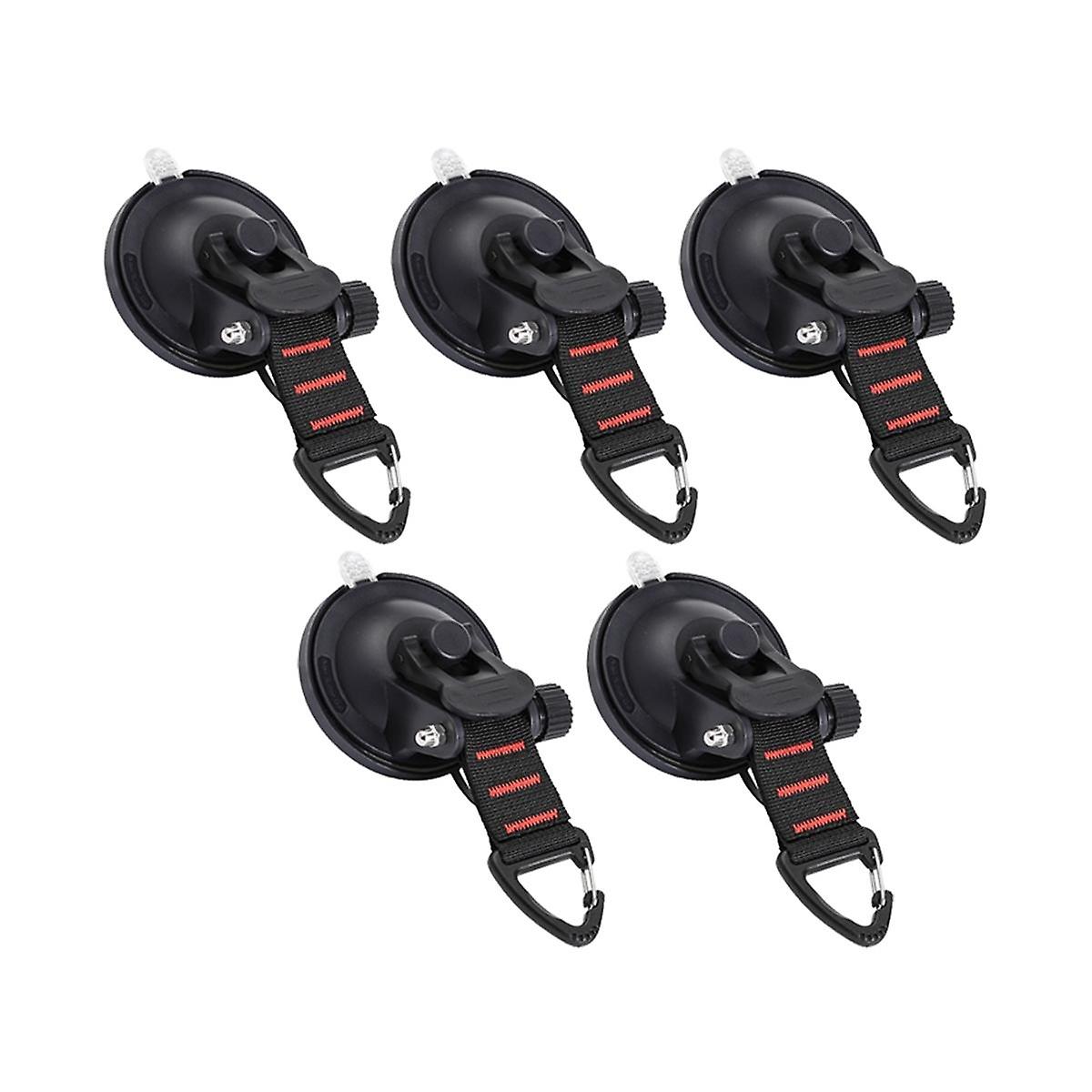 5Pcs Heavy Duty Suction Cups Anchor, Multipurpose Camping Sucker Cups Hooks for Home Outdoor Car Va