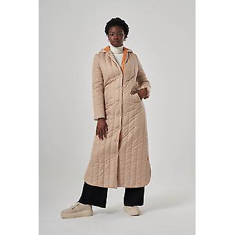 Hooded Long Stone Inflatable Jacket