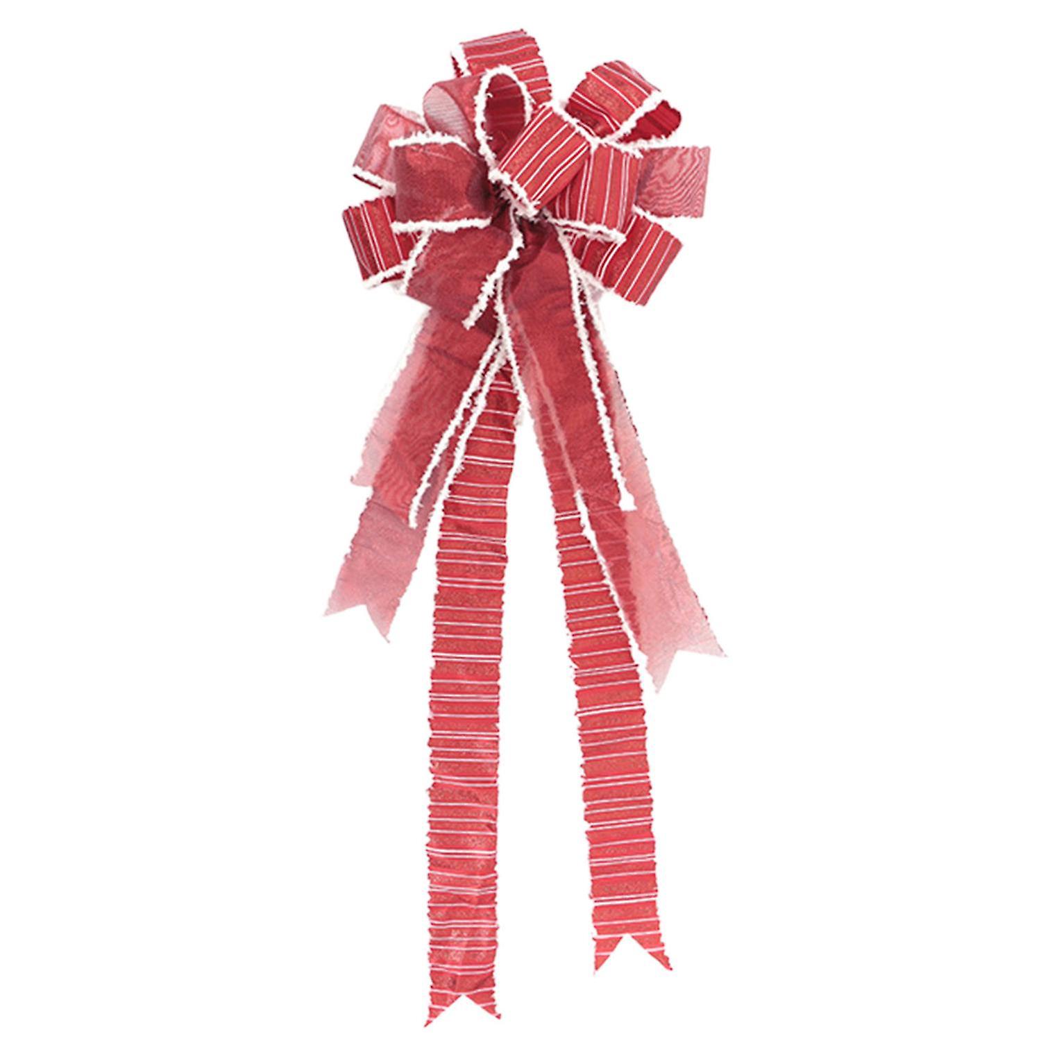 Bowknot Decor Exquisite Workmanship Wide Application Reusable Long Large Tree Topper Xmas Bowknot fo