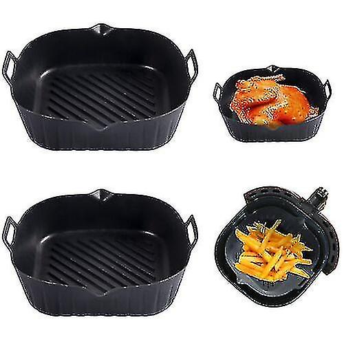 Friteuse à air en silicone pot panier de cuisson four antiadhésif réutilisable.liners.micro-ondable
