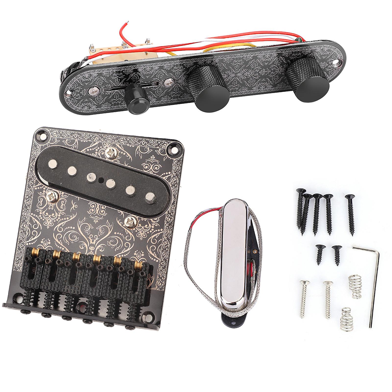 TL Guitar Bridge Single Coil Neck Pickup Volume Control Plate Circuit Set