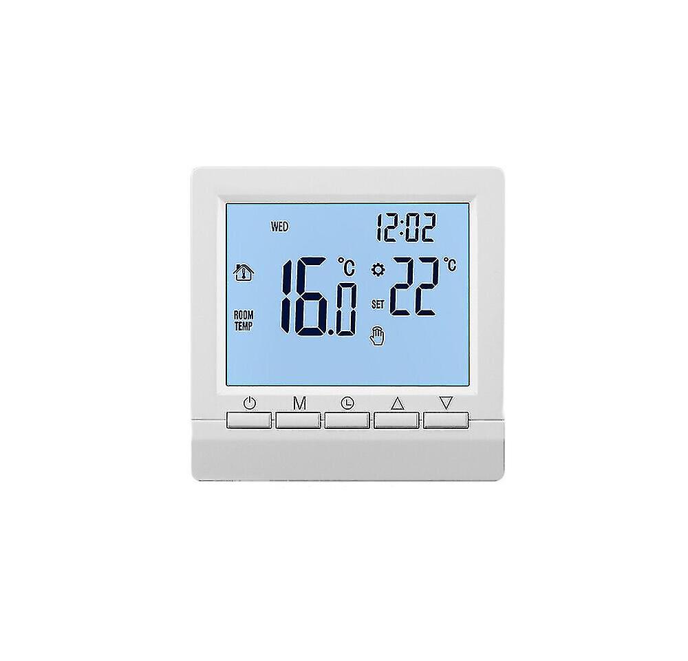 Digital WiFi Thermostat, Programmable Adjustable Wired Battery Model with LCD Display, Blue