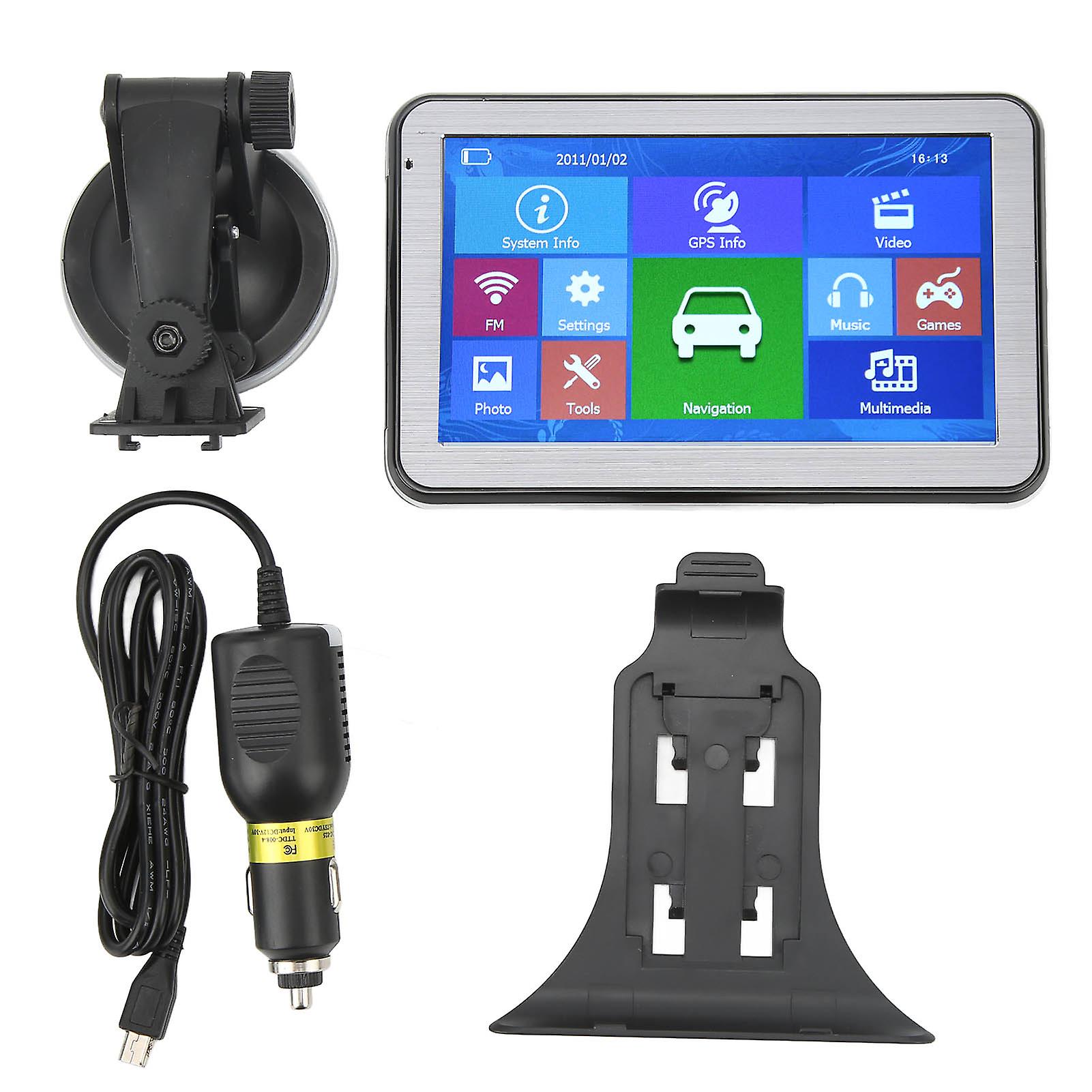 Navigateur GPS 5 pouces, écran tactile 256 Mo, 8 Go, cartes 3D 2D pour voitures, vélos, ambulances, bus