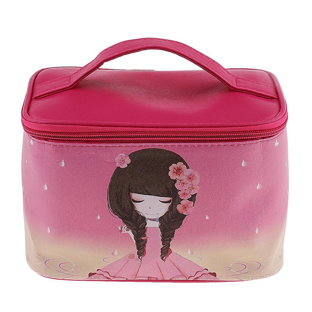 Travel Makekup Box Bag Cosmetic Pouch Holder Toiletry Organizer Zip Blue