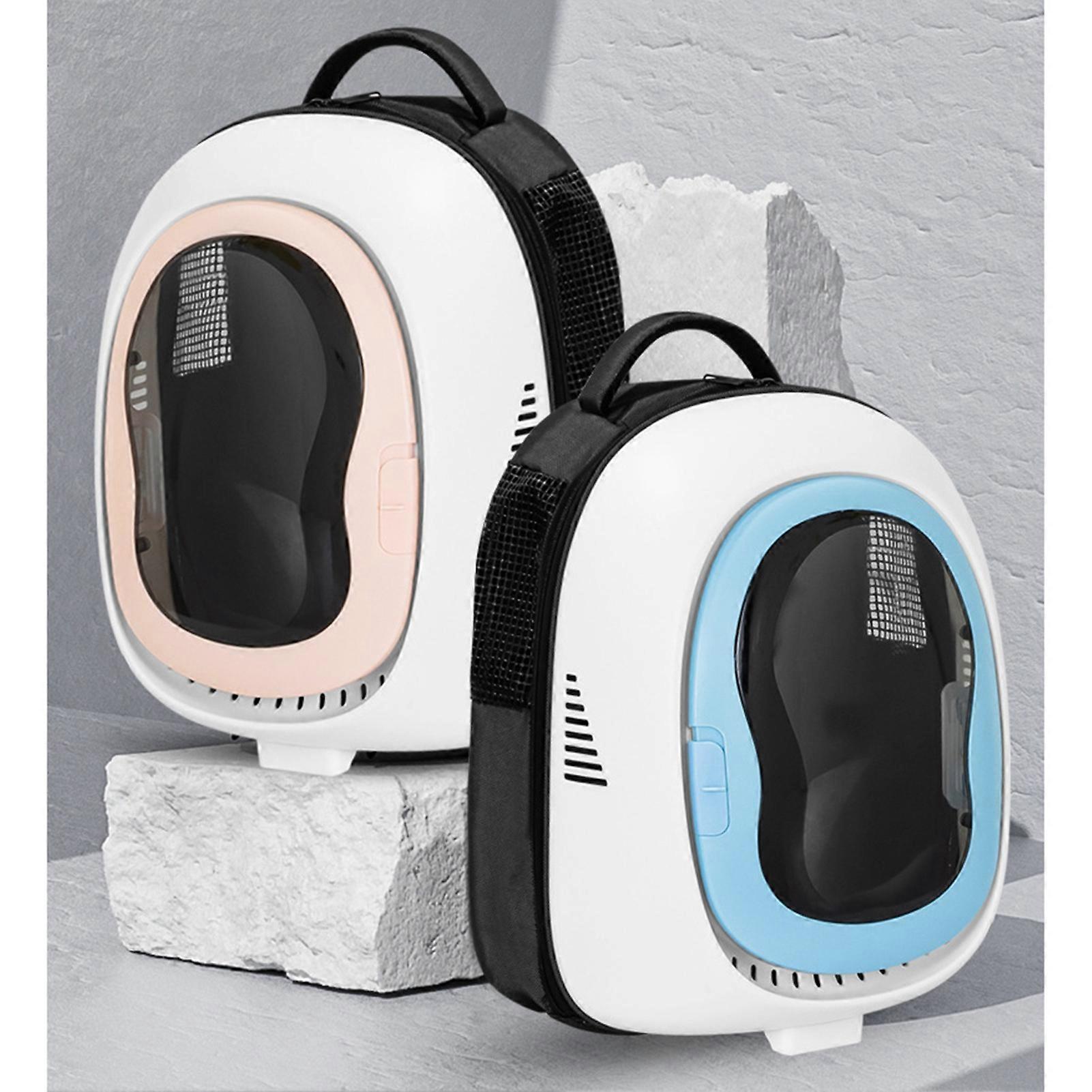 Large Blue Cat Backpack Carrier with Breathable Wide View & Locks