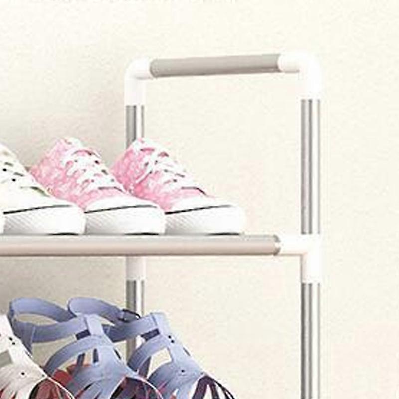 Multi Layer 4-Tier Plastic Shoe Rack 4.4lb Stackable Storage Organizer