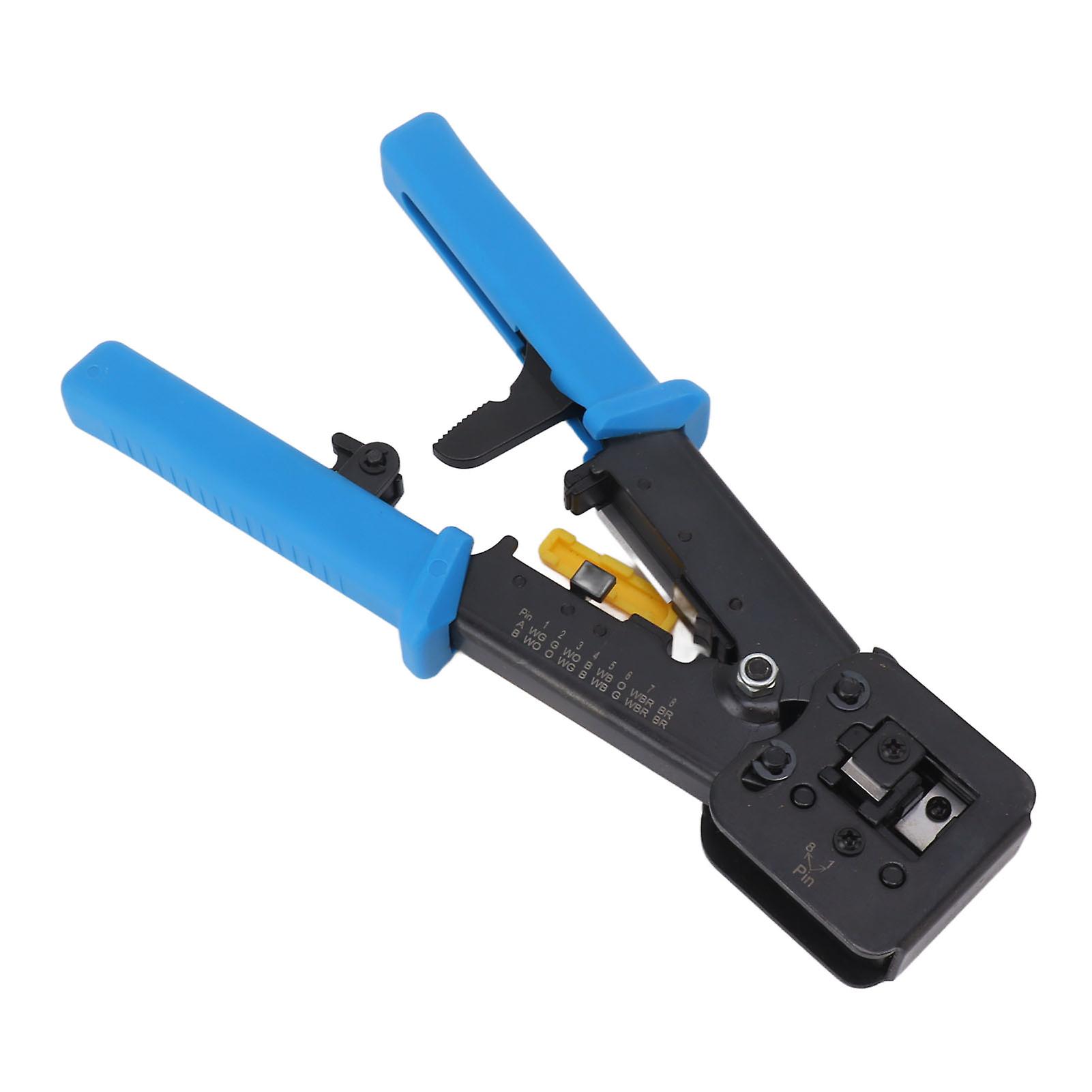 Ethernet Crimping Tool Kit RJ45 RJ12 RJ11 Connector Handheld Crimper with Network Wire Stripper 