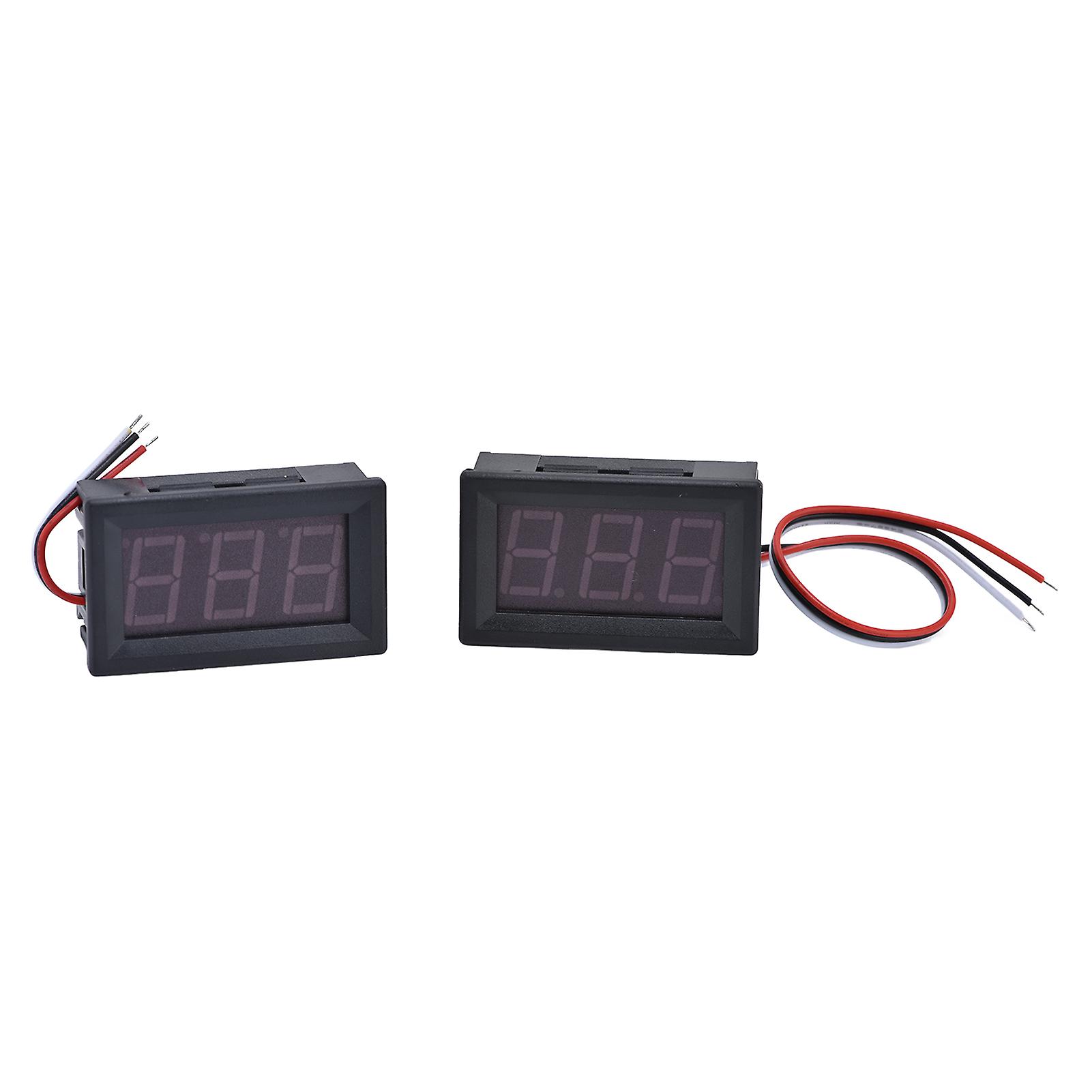 Digital Display Voltmeter Display, 3 Wire DC 0.56 Inch LED Digital External Display Module Volt Voltage Meter DC 0‑99.9V(Red and Blue) 018OB