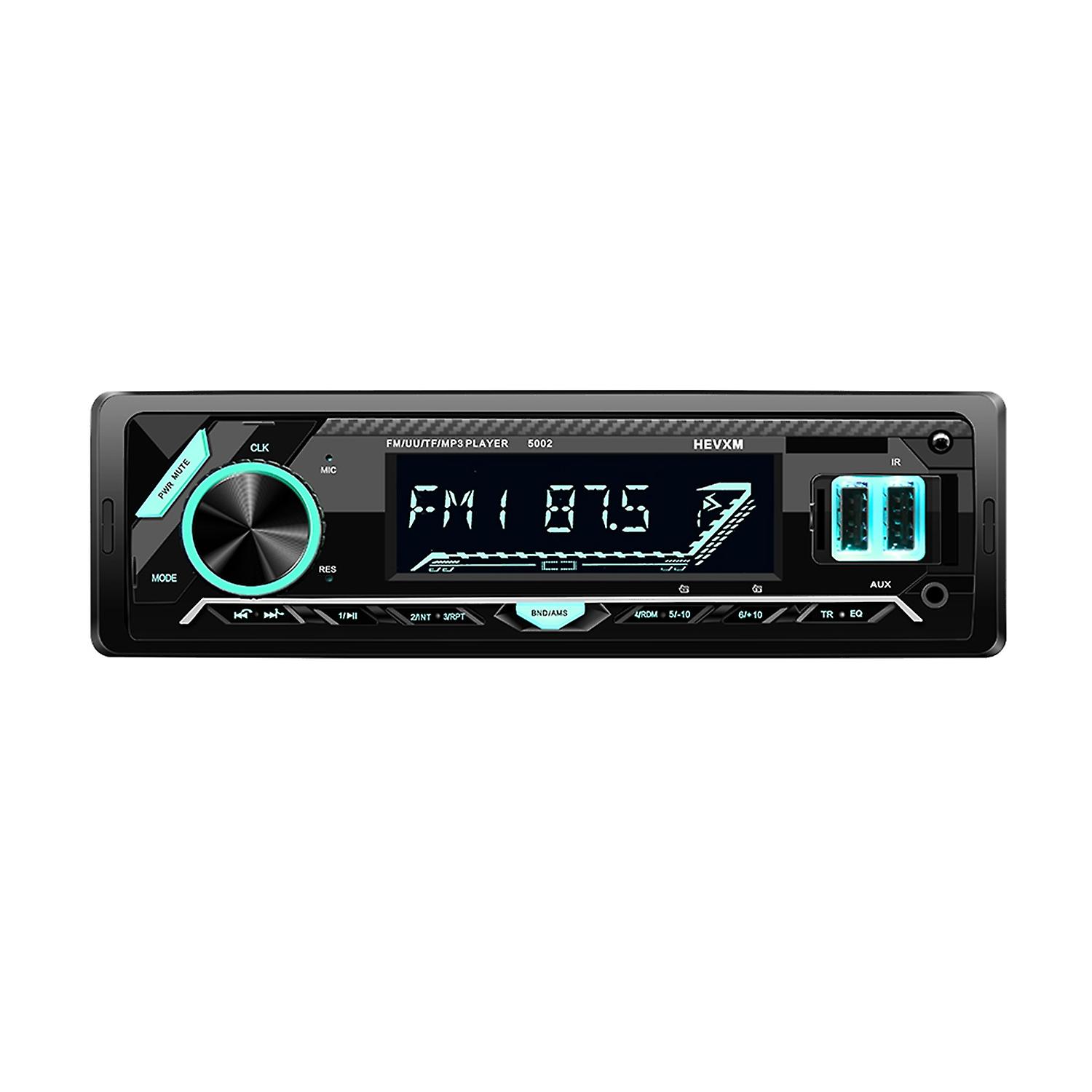 HEVXM 7 Colors Digital HD LCD Display Car Stereo Audio Radio FM/UU/TF/MP3 Player BT V3.0 12V/24V LCD
