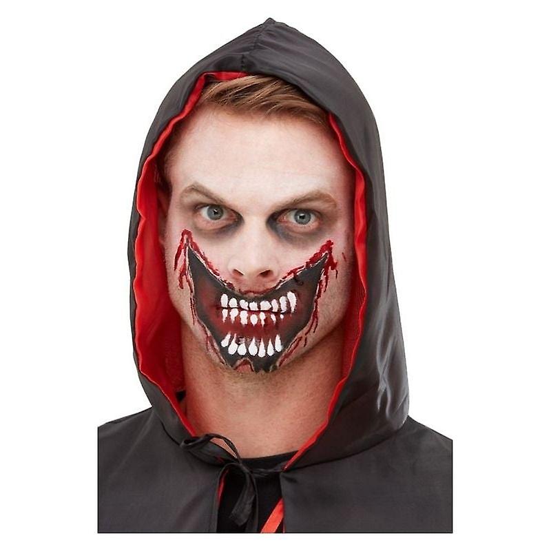 Smiffys Makeup Fx Slashed Mouth Kit Aqua Red 50841