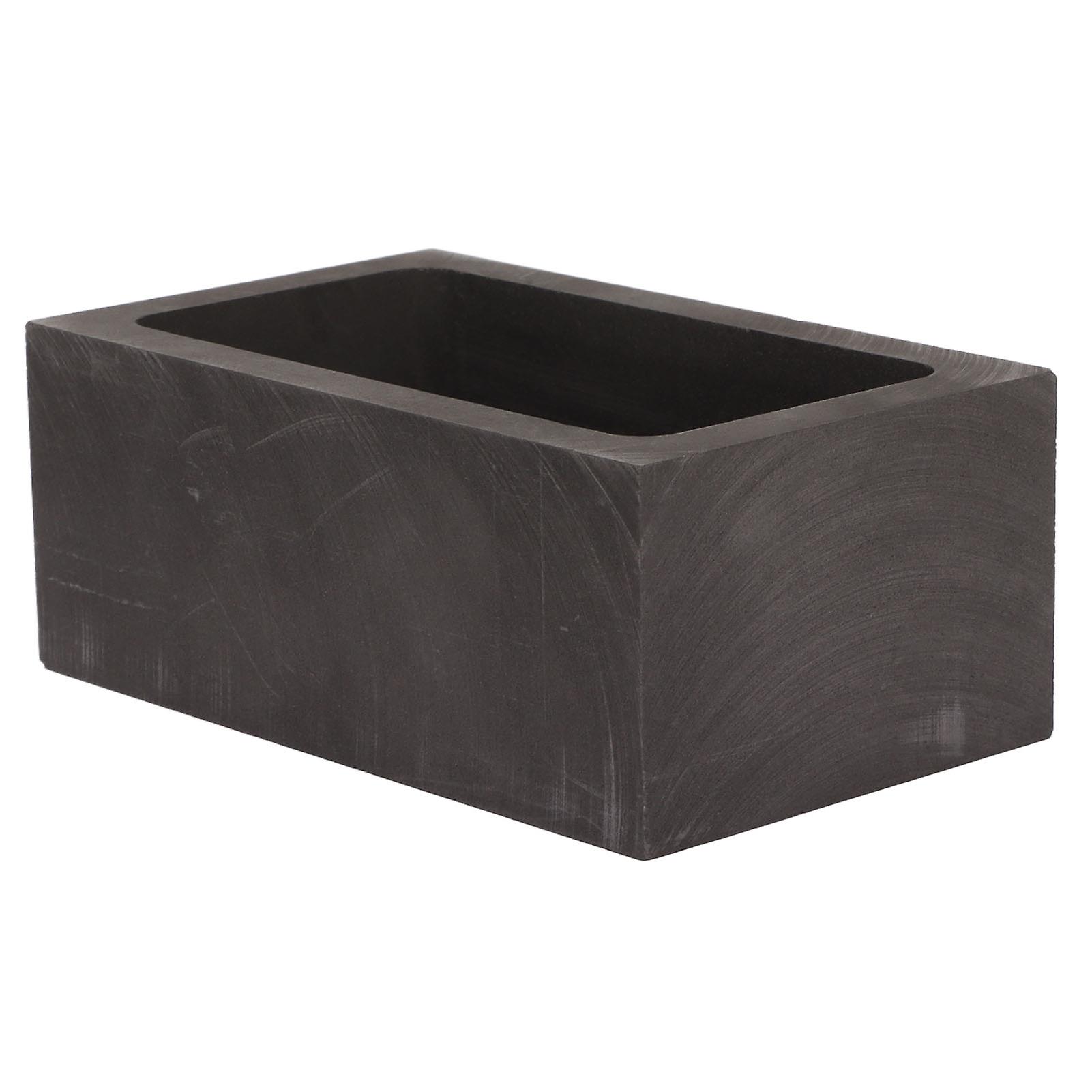 Graphite Ingot Mold 101ml Rectangular High Thermal Stability Graphite Crucible Mould for Gold Silver Copper Brass 