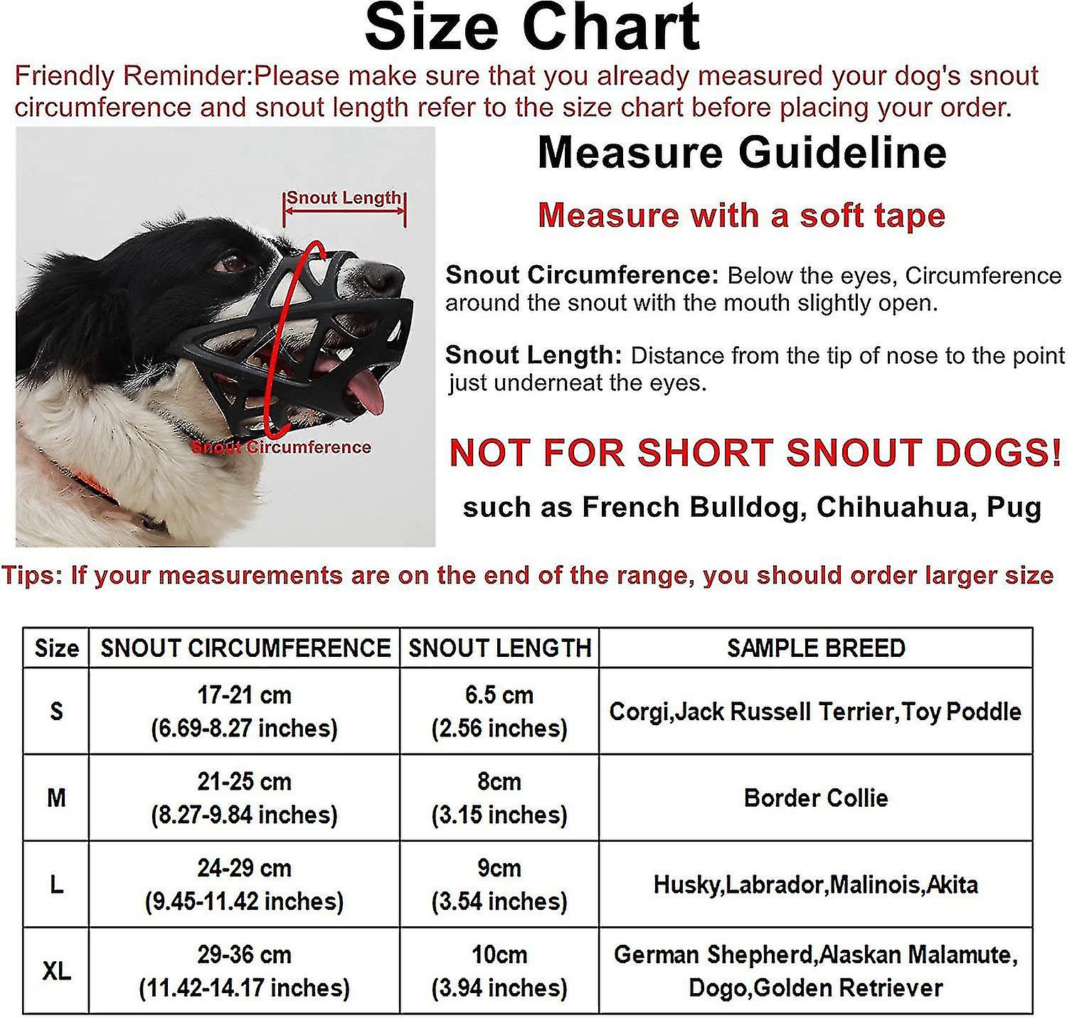 Dog Muzzle, Basket Muzzles Drinkable Breathable Cage Muzzle For Small Medium Large Dogs To Prevent Biting