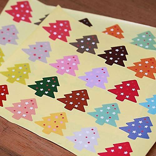 Christmas Tree Stickers Multi Colours x 60 Craft / Card Making / Presents