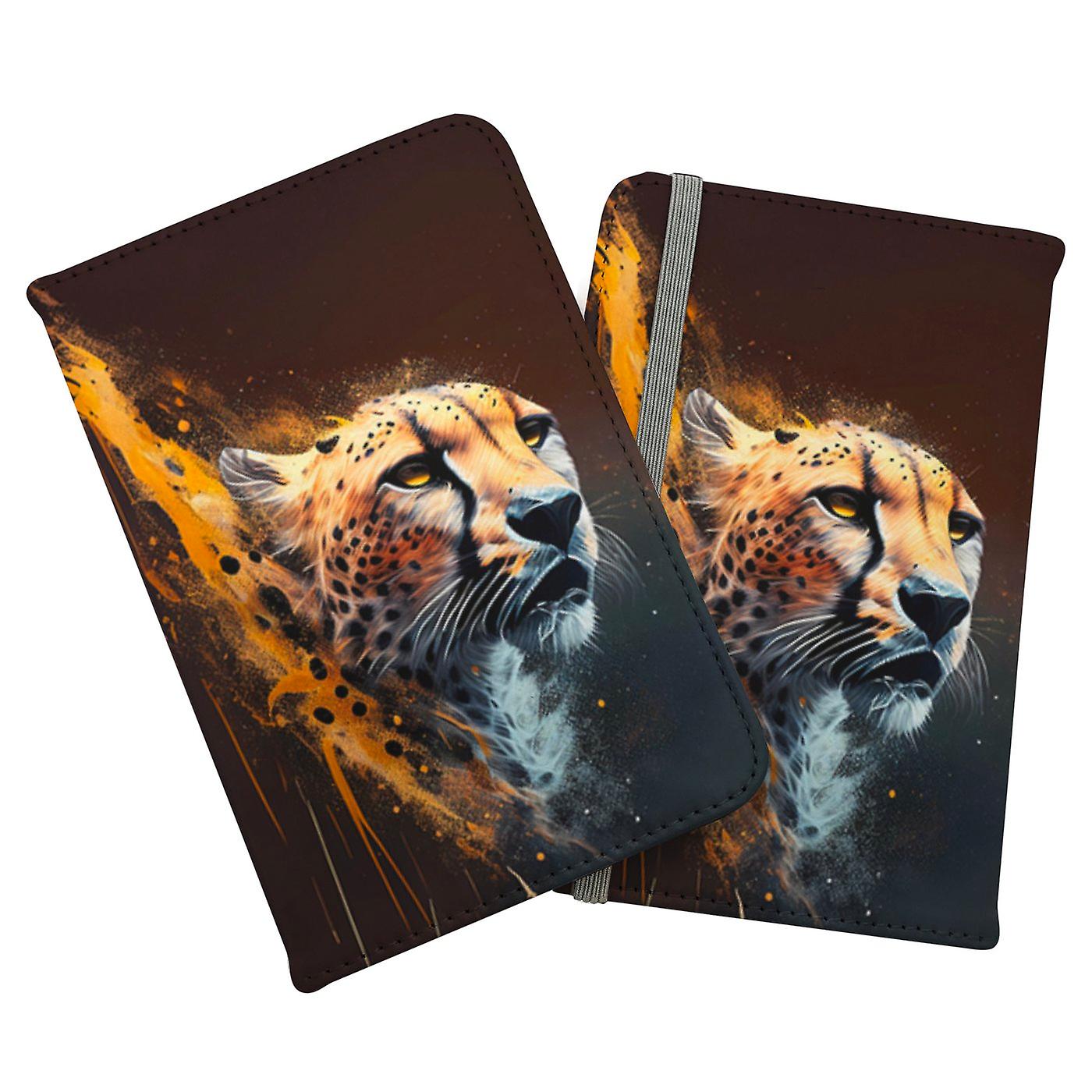 Cheetah Face Splashart Dark Background Passport Cover