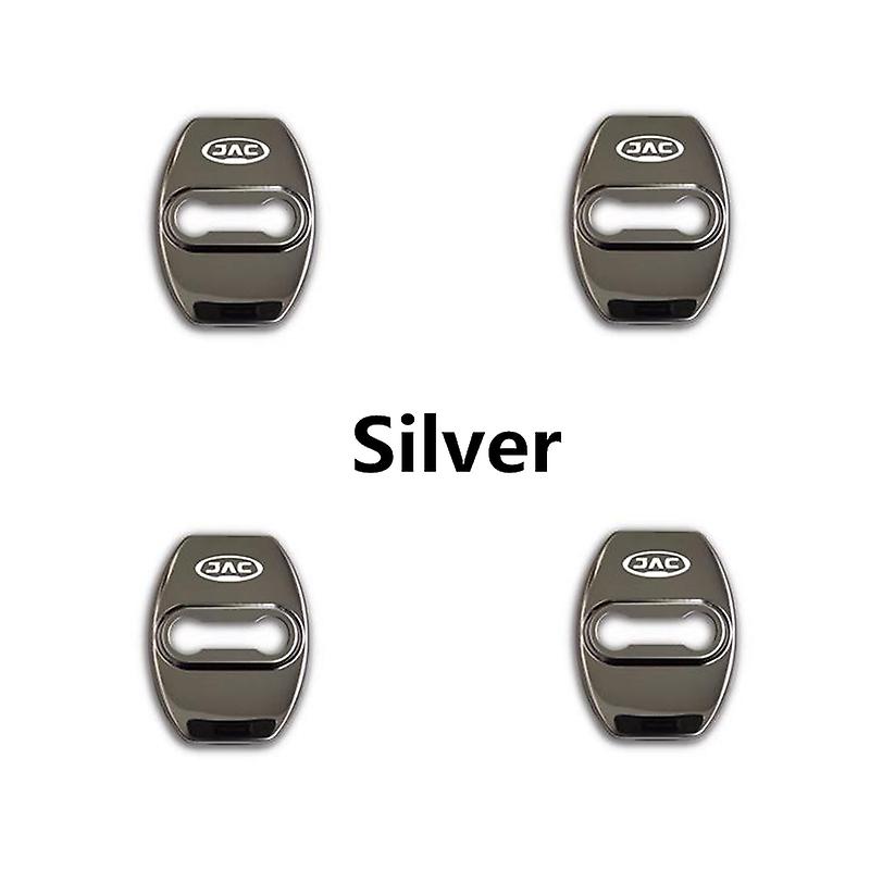 4 قطع قفل باب السيارة مشبك غطاء مزلاج الفولاذ المقاوم للصدأ قفل الباب غطاء حماية مشبك غطاء ل JAC JS1 JS2 JS3 JS4 JS6 JS8 T8 ~ 15935