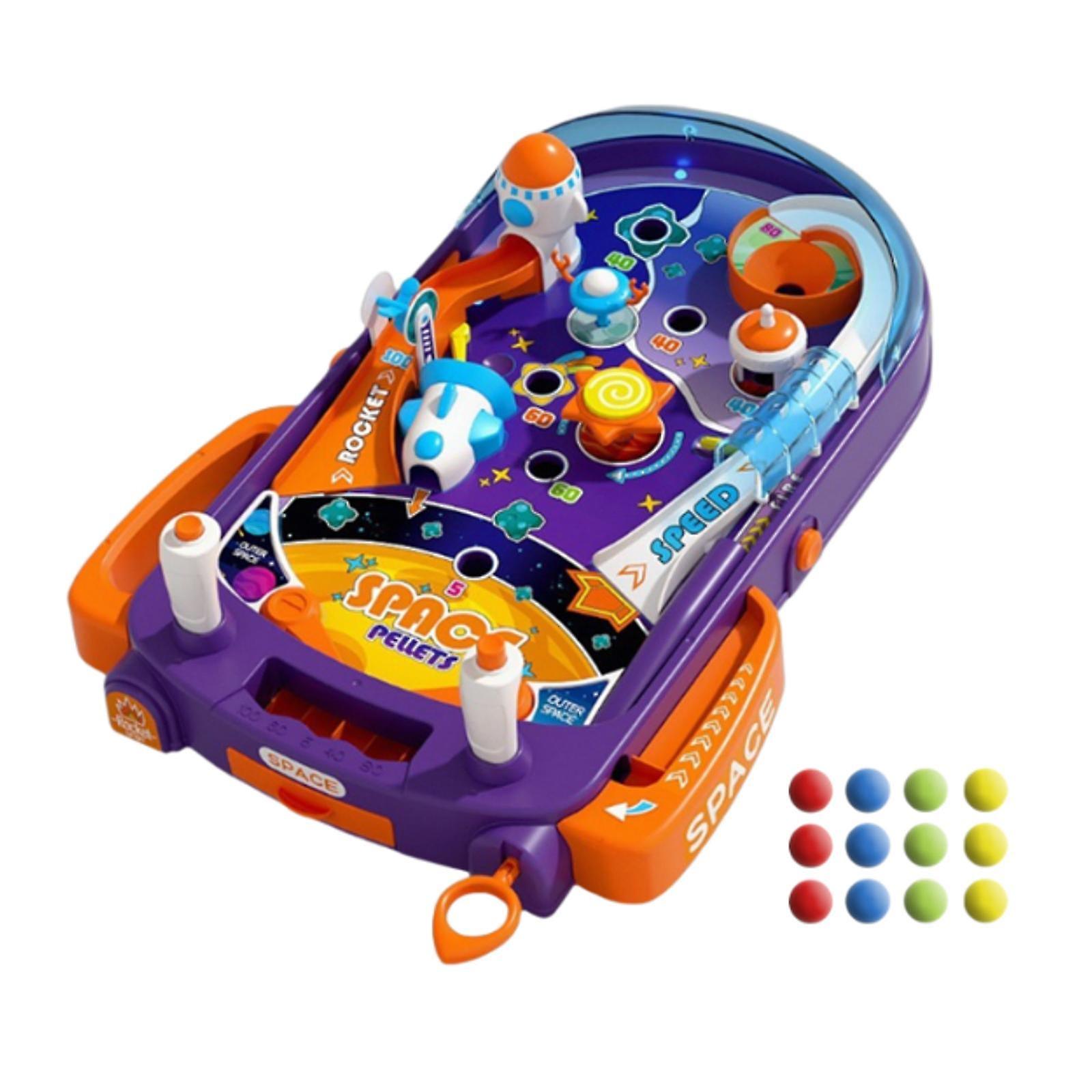 Children Pinball Machine Interaction Game Multipurpose for Home Ages 3 4 5 6 without Light