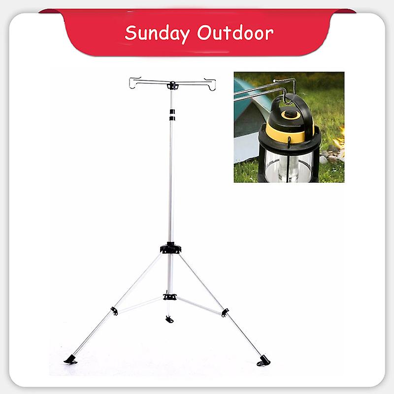 Utendørs Camping Teleskopisk lysstativ Aluminiumslegering Multi-purpose Triangle Light Stand Bracket