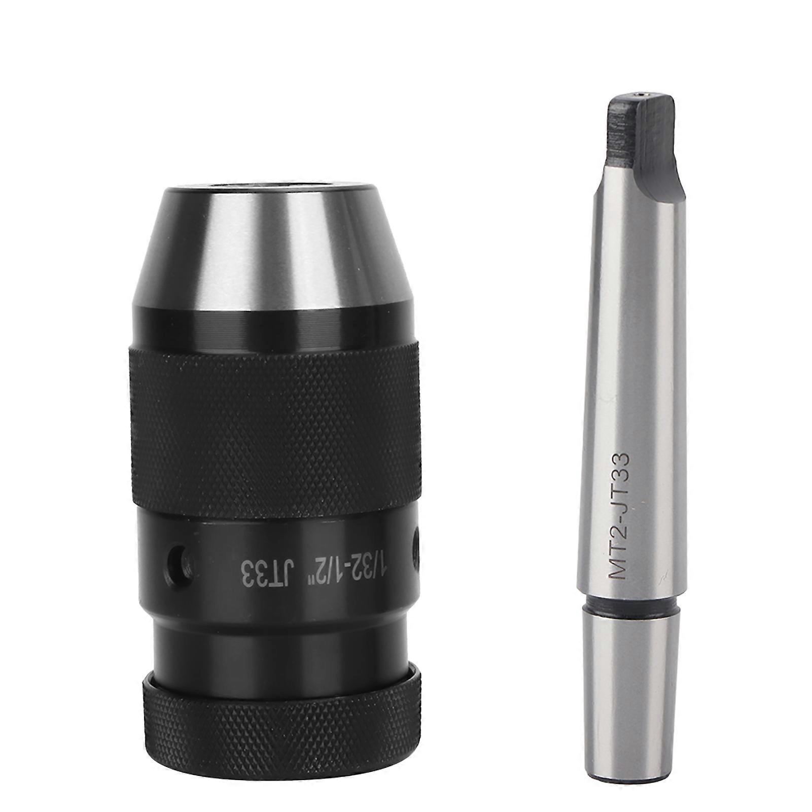 Cnc Lathe Keyless Drill Chuck Self Tighten With Mt2 Morse Taper Arbor Jt33 (1/32''-1/2'')