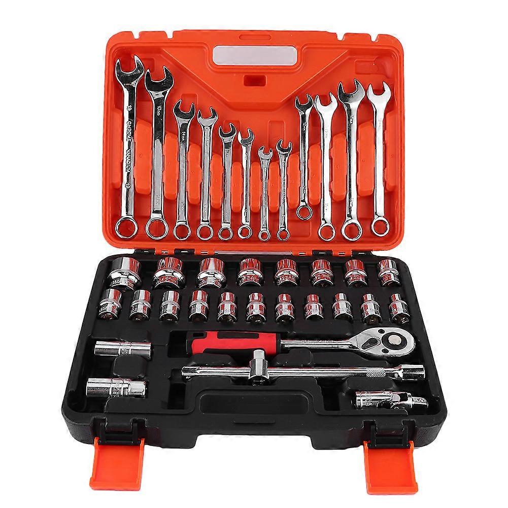 37Pcs Impact Socket Adapter Set Ratchet Wrench Combination Spanner Auto Repair Tool E2U211