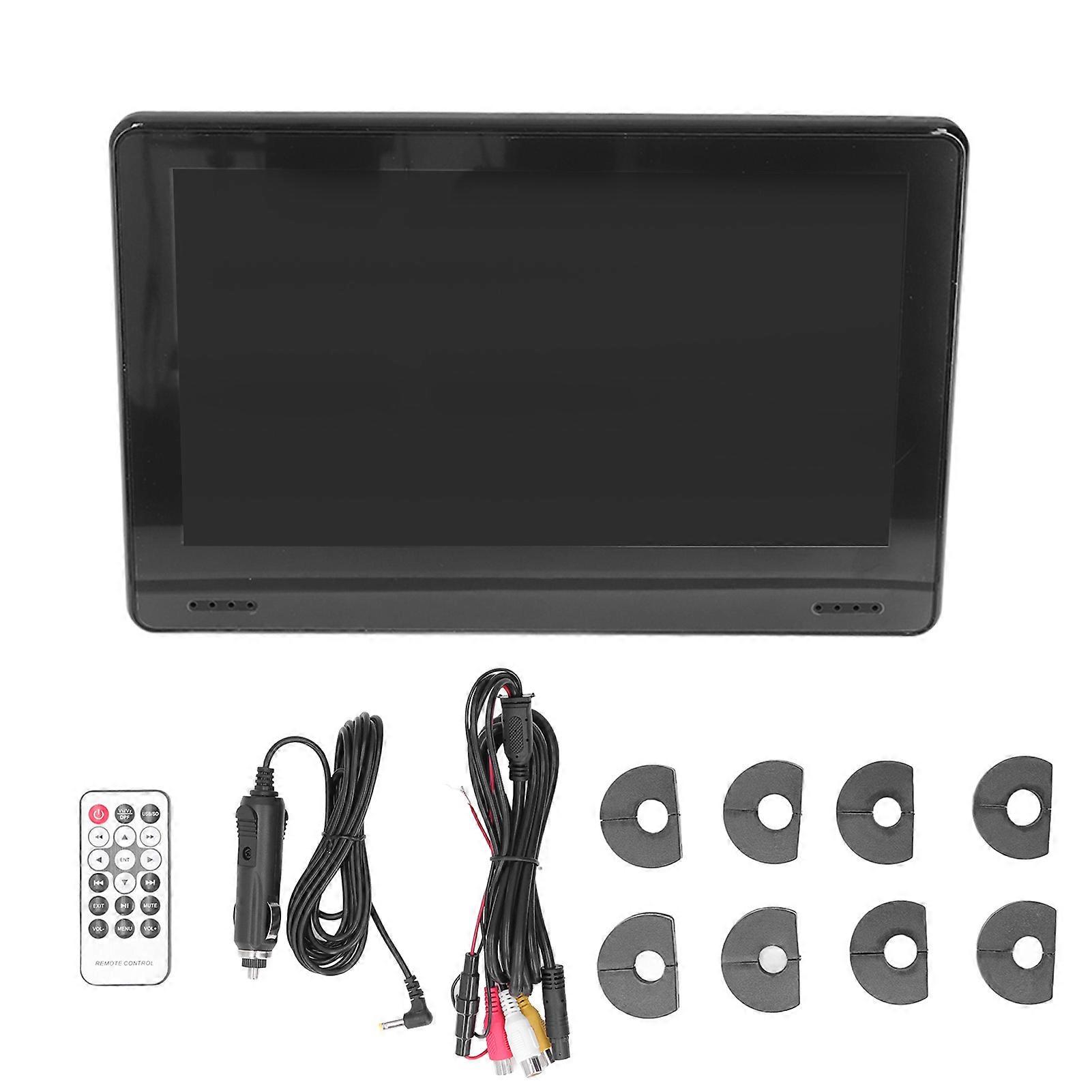 10.1in MP5 Headrest Monitor Back Seat Touch Remote Control Multimedia Player Builtin Speakers Universal E2U411