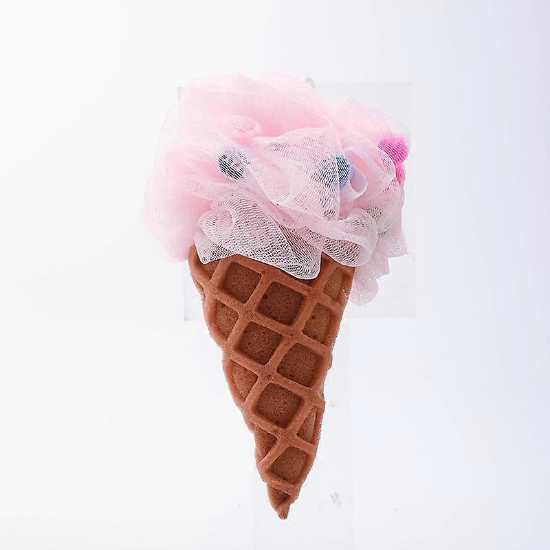 Fun Ice Cream-Shaped Bath Sponge - Gentle Exfoliating Loofah, Unscented & Durable for Everyday Radiance
