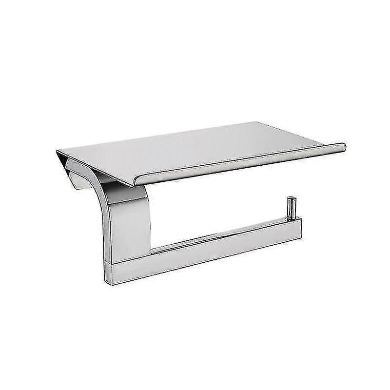 Soporte para rollo plano de acero inoxidable de acero inoxidable para baño GYFDYM soporte para toallas de papel higiénico gancho para toallas de papel (plateado)