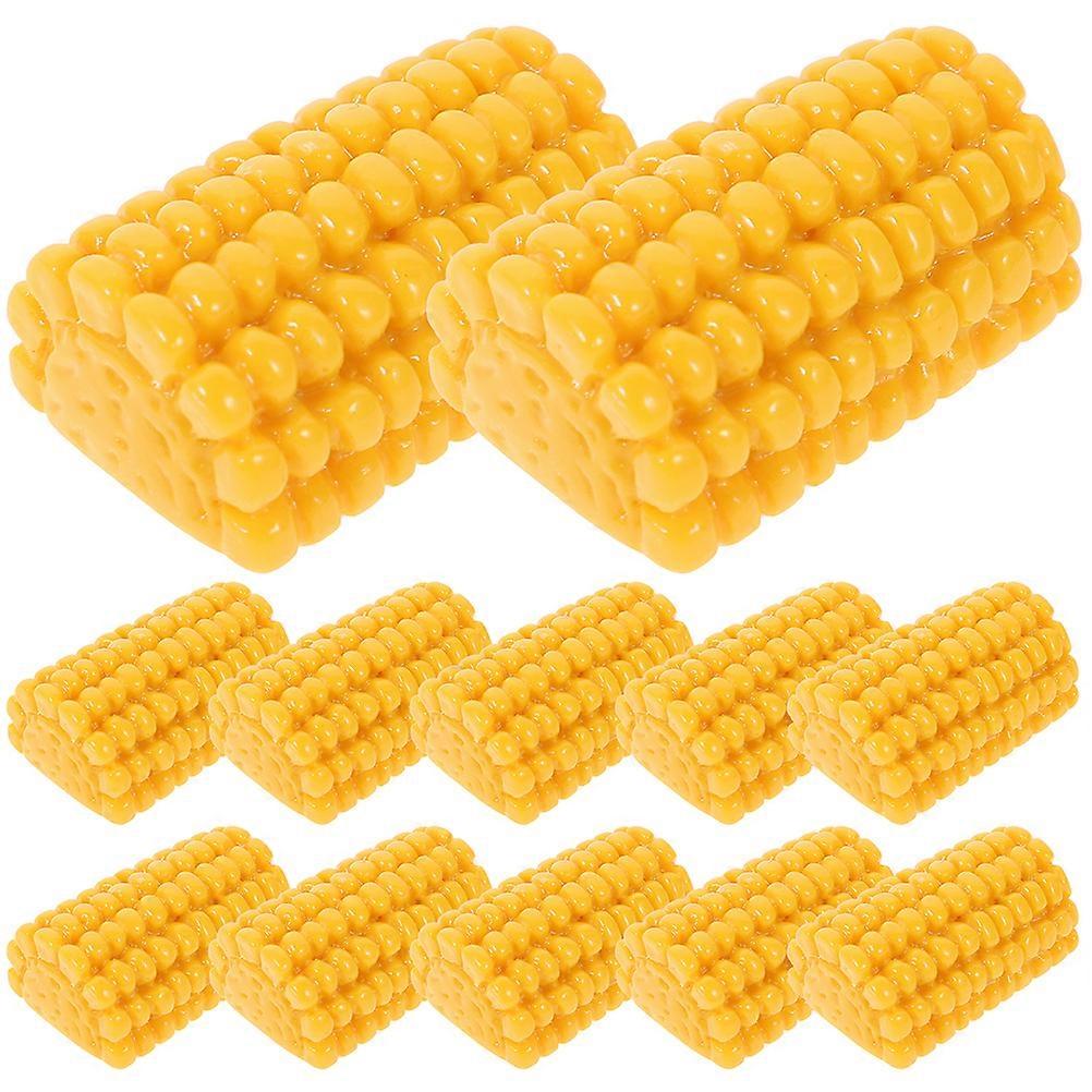 30Pcs Artificial Corn Slices DIY Materials Small Fake Corns Decors Phone Case DIY Corn Slices Decors