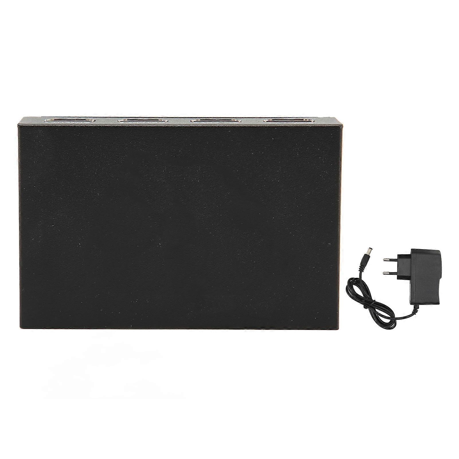 HD Multimedia Interface Splitter 1 in 4 Out 4K 2K Duplicate Mirror Screen Switcher with AC Adapter 100?240V EU Plug