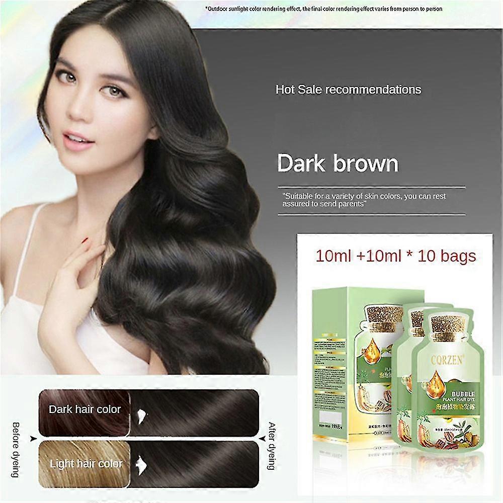 1/2 صندوق صبغ شعر نباتي طبيعي فقاعة نباتية جديدة صبغة لون الشعر الرمادي