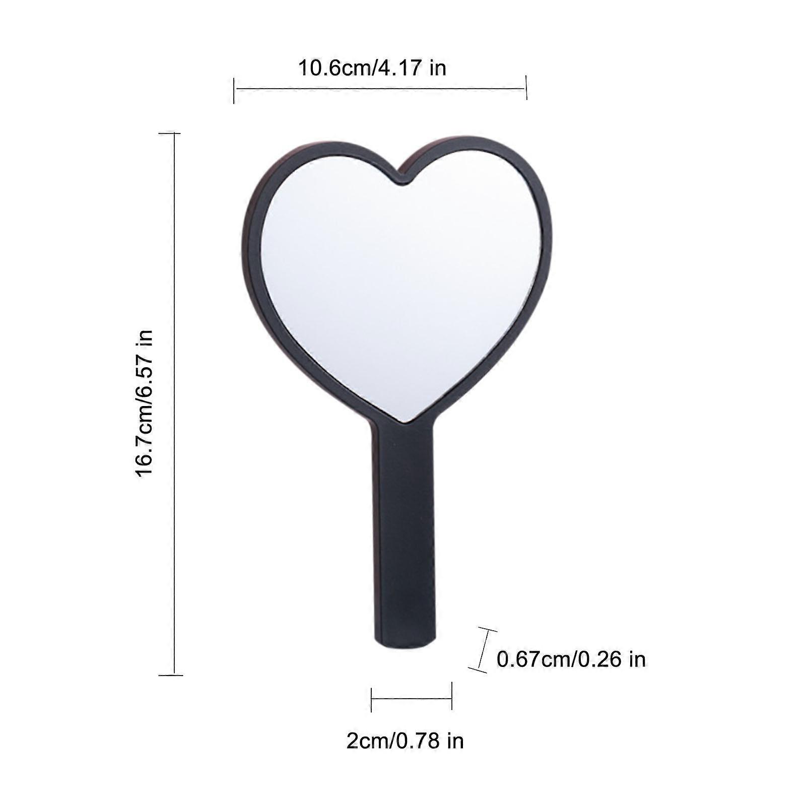 Heart Shape Beauty Gift Cute Handheld Mirror Not Printed