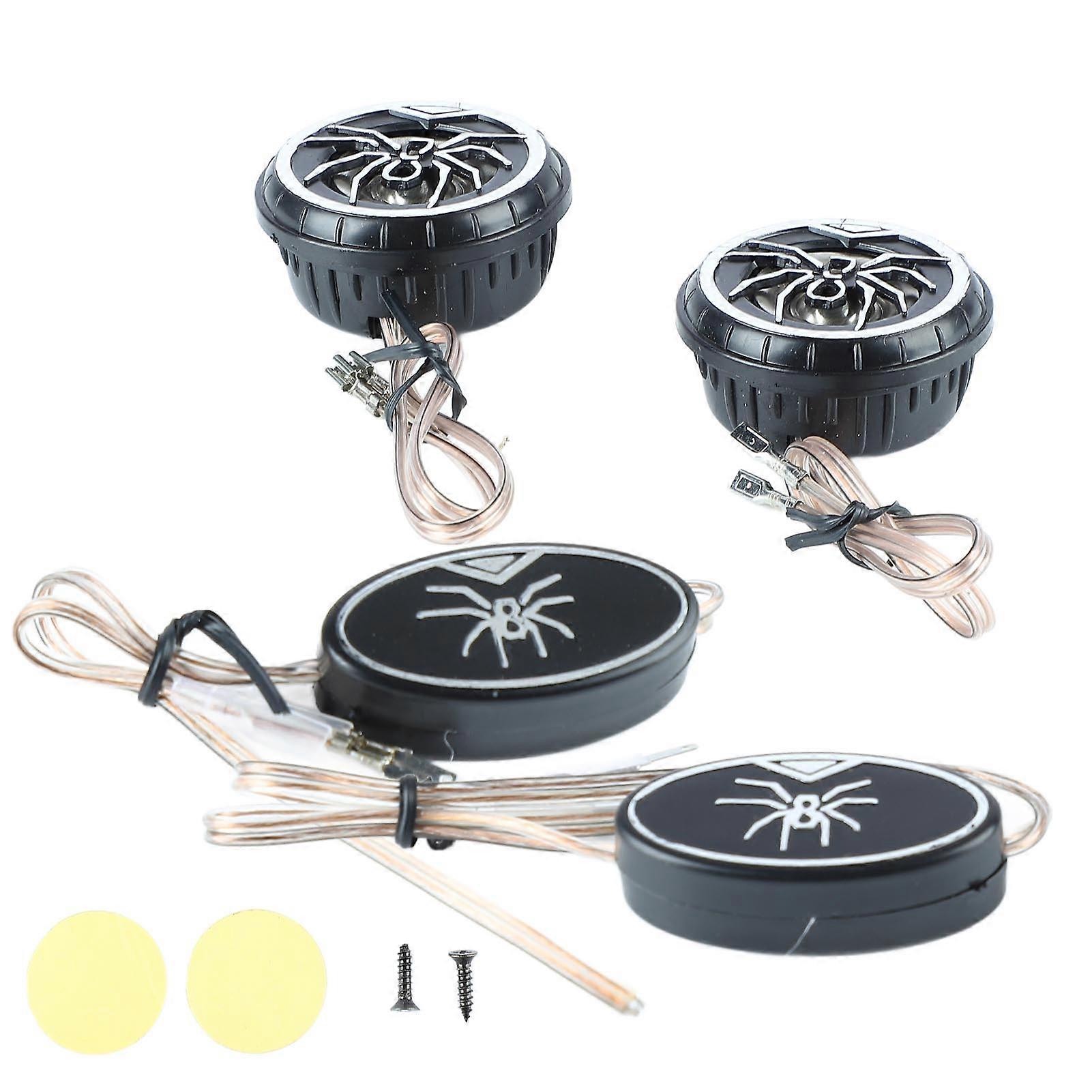 Car Loudspeakers Stereo Round Tweeter with Chrome Plated Spider Pattern for Car Truck YEMAA