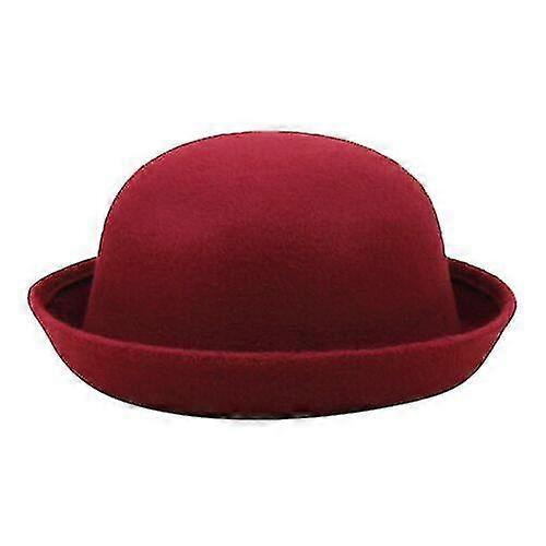 Elegant Erwachsene Solid Hut Roll Up Krempe Panama Melone Hut Bucket Hat Herren Damen-Yvan
