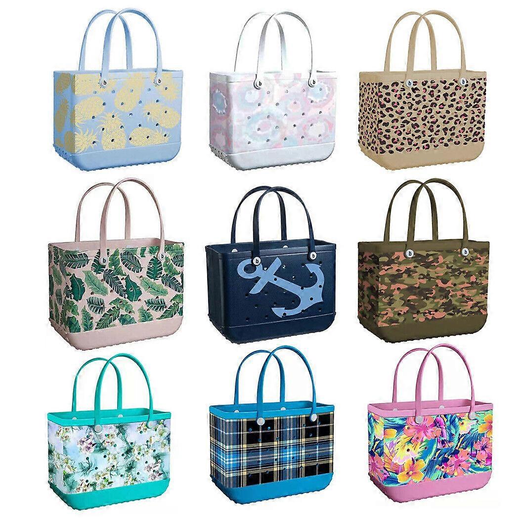 Bag for women Large Capacity Hole Handbags Beach Tote Bags Various Prints