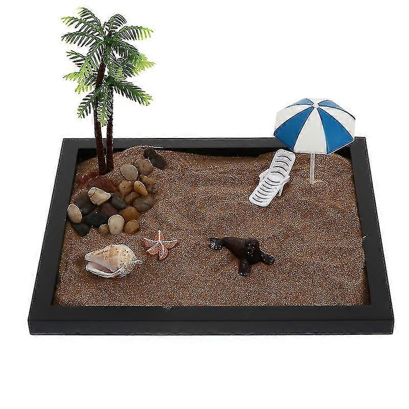 2024 1 Set Simulation Ozean Szene Garten Büro Desktop Mini Ozean Garten Sand Tablett