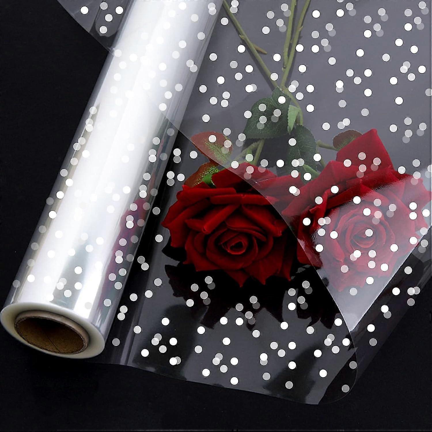 Rotolo di cellophane trasparente 84cm X 35m Rotolo di fiorista di cellophane trasparente