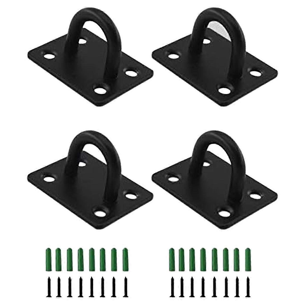 Pad Eye Plate U Hooks Heavy Duty Wall Mount Ring Hooks Marine Hanging Hardware Staple Hook Loop wit