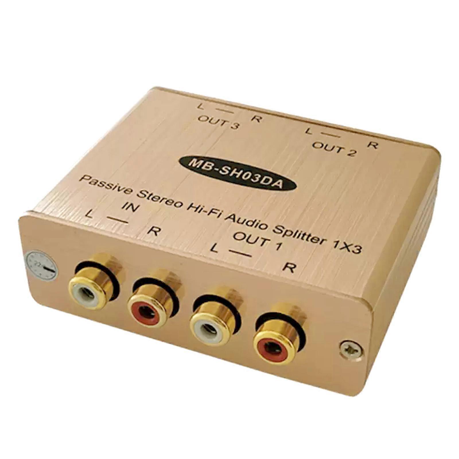 Passive HIFI Audio Splitter Audio Signal Splitter RCA Splitter 1 Input 3 Output