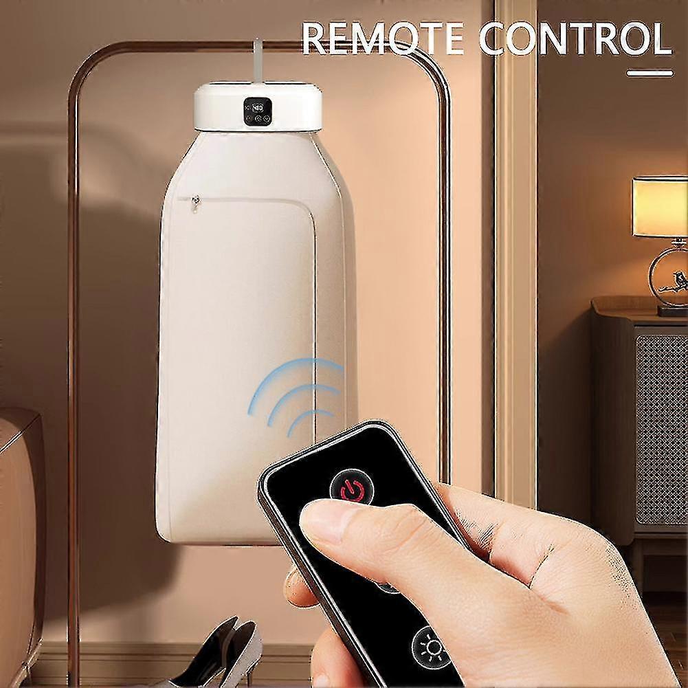 مجفف ملابس كهربائي قابل للطي مع جهاز تحكم عن بعد ، آلة تجفيف ملابس ساخنة