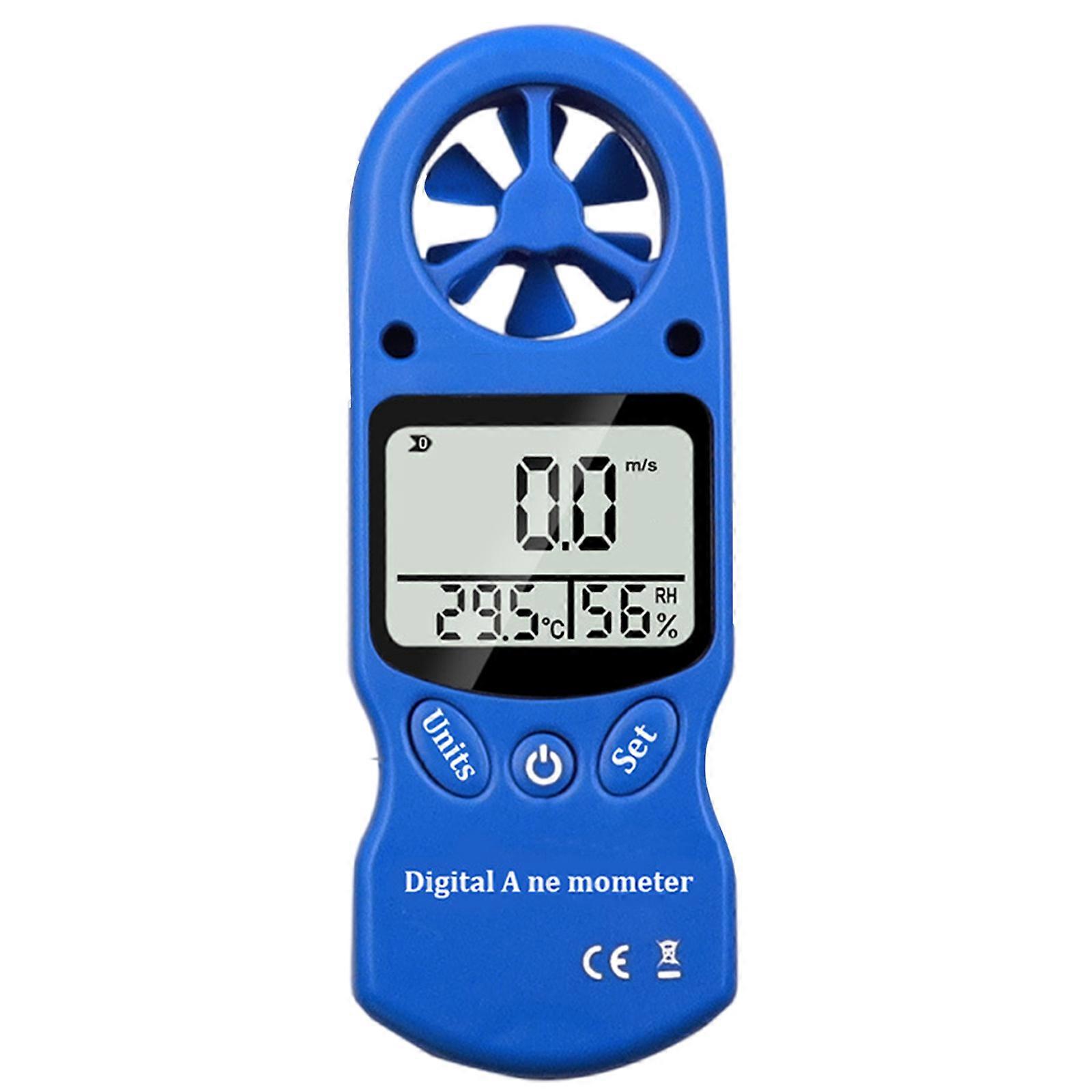 Digital Anemometer Thermometer Mini LCD Wind Speed Gauge Air Velocity Meter Yo