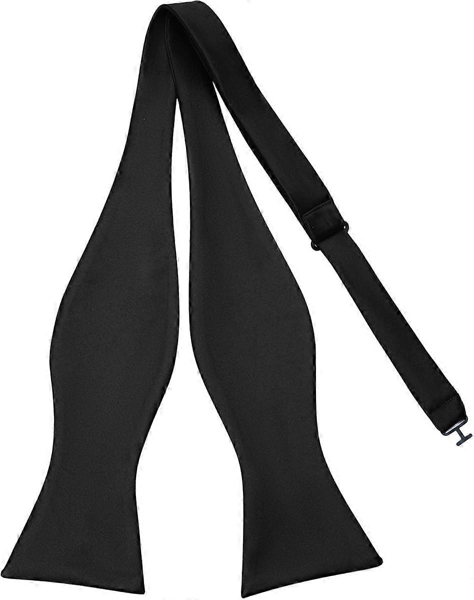 Mens Solid Bowtie Woven Self Tie Bow Ties Tuxedo & Wedding Bowties