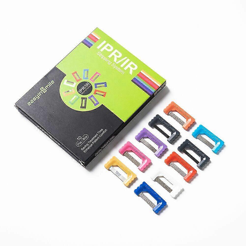 10 Size EASYINSMILE Dental IPR Kit Reciprocating Orthodontic Interproximal Reduction Strips Polish Dentistry Enamel Reduce Saw