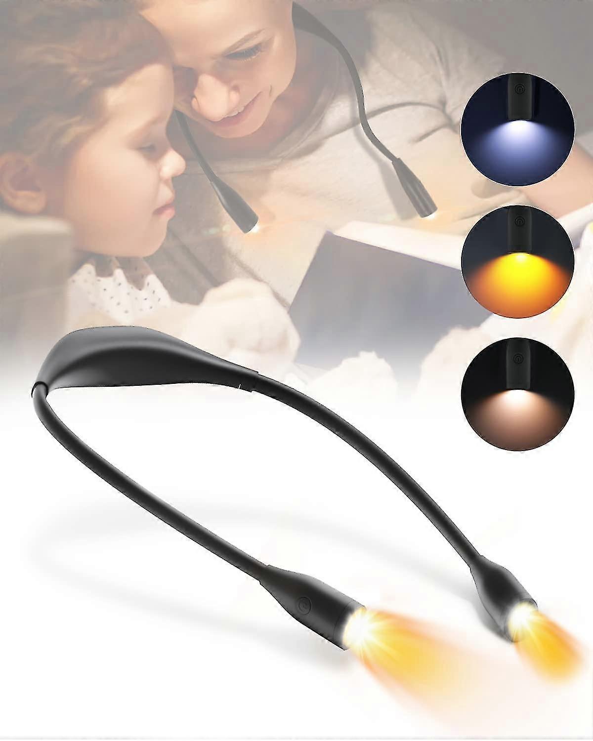 Led Neck Reading Light, Rechargeable 4-led Hug Led Reading Neck Light With 3 Color Modes And Stepless Dimming, Reading Lamp For Diy, Knitting, Repairi